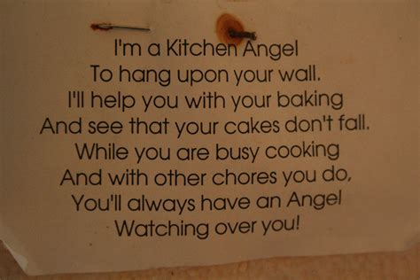 Kitchen Angel Poem Printable