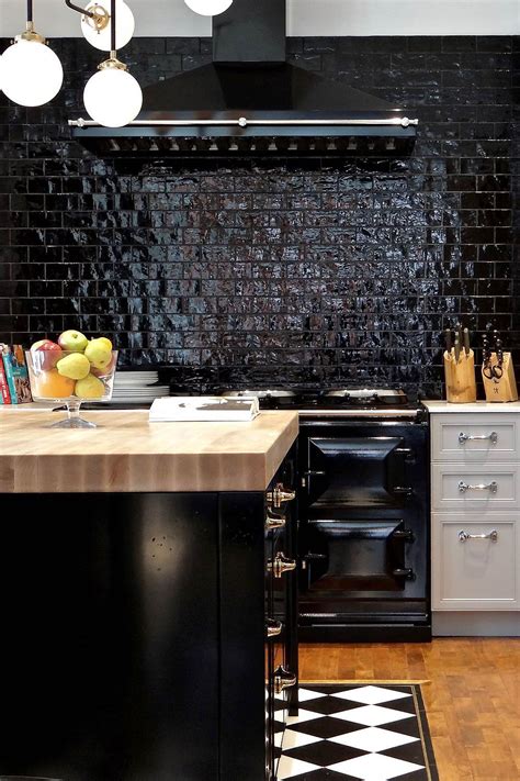 Kitchen Backsplash Tile Black