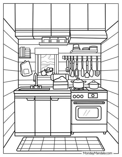 Kitchen Coloring Page