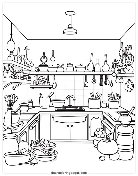 Kitchen Coloring Pages