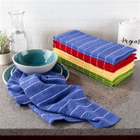 Extra Soft & Absorbent Waffle Kitchen Towel Dishcloth Set Includes 4 Kitchen Towels Brown