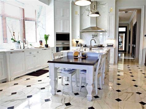 Kitchen Marble Tile Floor