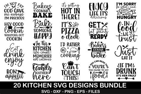 Download Kitchen Quotes Bundle Creativefabrica DXF Files