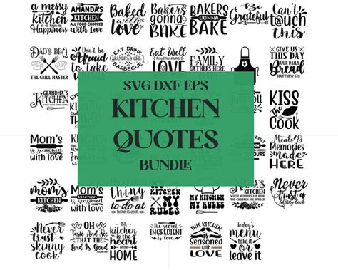Download Kitchen Quotes Bundle for Cricut Machine