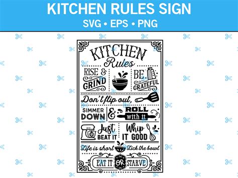 Download Kitchen Rules Sign SVG - Kitchen Svg Cricut SVG
