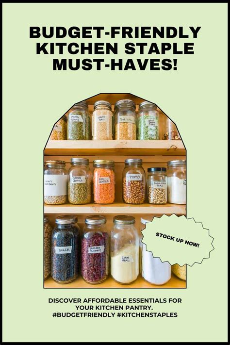 Kitchen Staples for Budget-Friendly Cooking