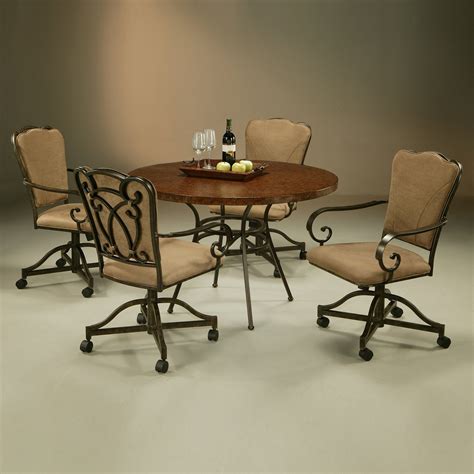 Kitchen Table With Caster Chairs / Hillsdale Grand Bay Cherry 5 Piece