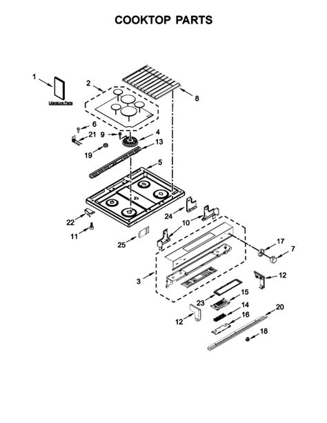 KitchenAid Range/Stove/Oven Model KSGG700ESS1 Parts