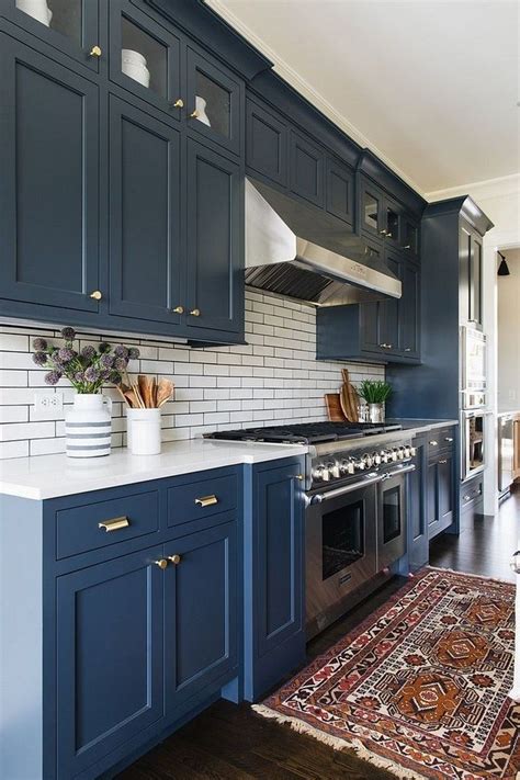 10 Trendy Navy Blue You'll Fall in Love With Kitchen design, Home kitchens, Blue