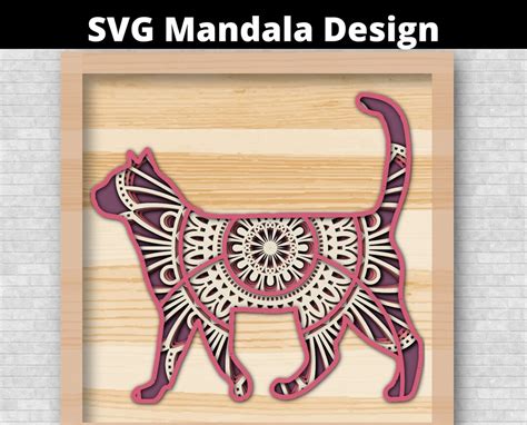 Download Kitten Mandala Zentangle for Cricut Machine