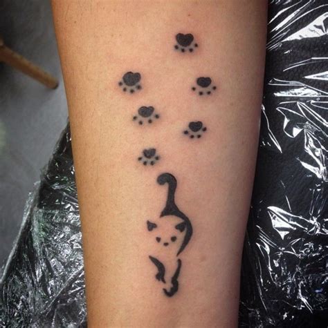 Kitty Cat Paw Print Tattoos