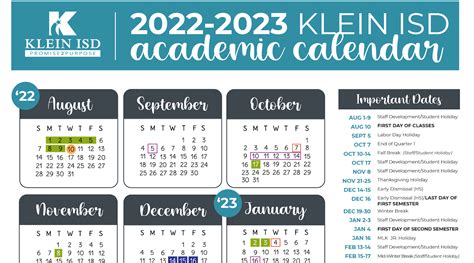 Klein Oak Calendar