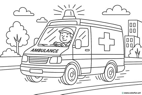 Kleurplaat Ambulance