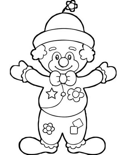 Kleurplaat Clown