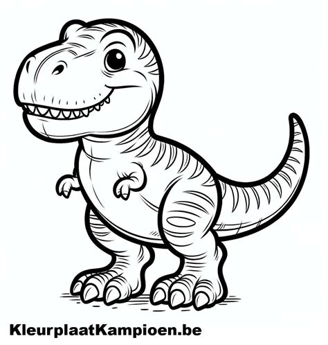 Kleurplaat Dinosaurus