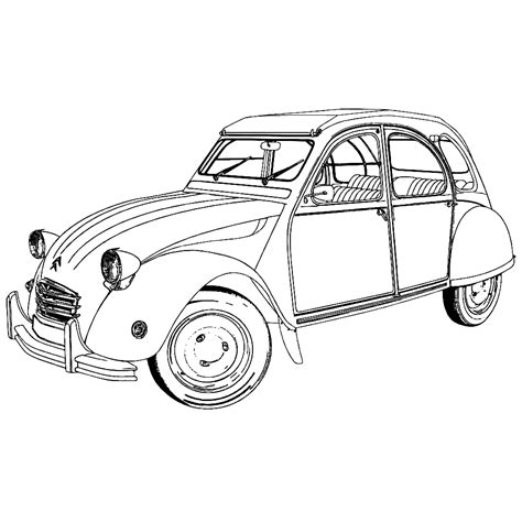 Kleurplaat Eend Auto