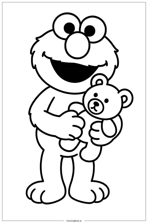 Kleurplaat Elmo