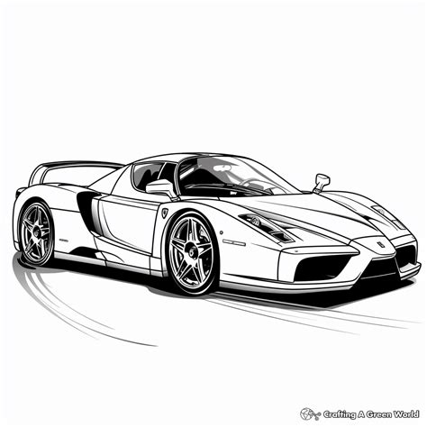 Kleurplaat Ferrari Enzo