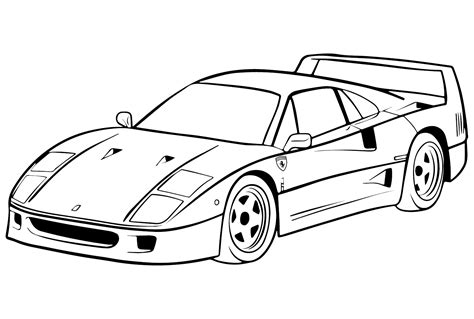 Kleurplaat Ferrari F40