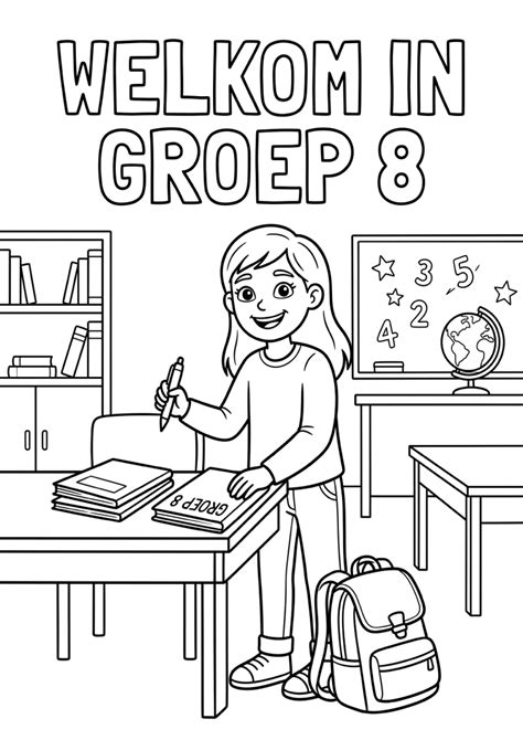 Kleurplaat Groep 8