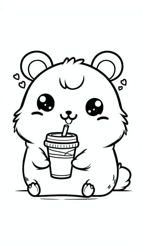 Kleurplaat Hamster