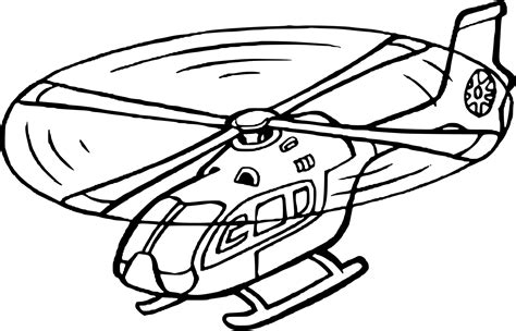 Kleurplaat Helikopter