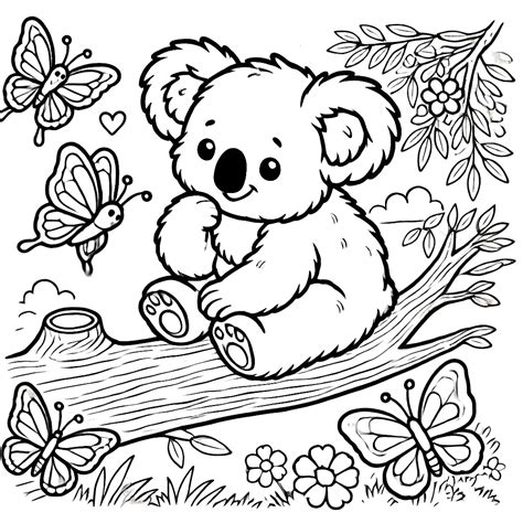 Kleurplaat Koala