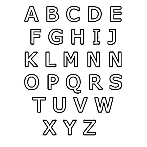 Kleurplaat Letters
