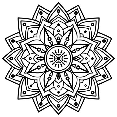 Kleurplaat Mandala