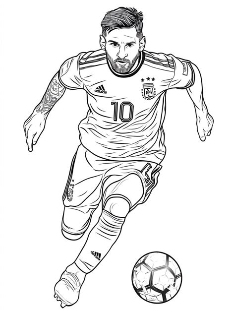 Kleurplaat Messi
