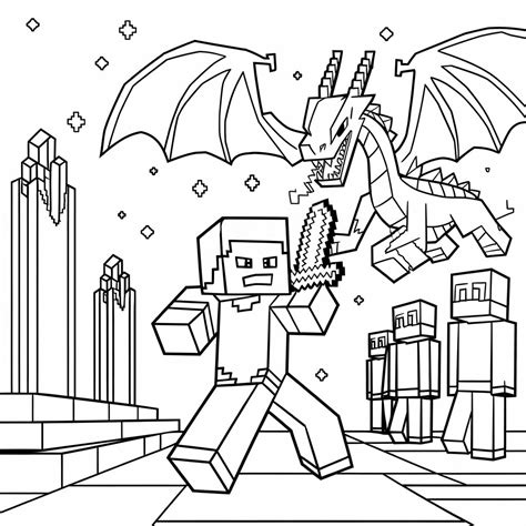 Kleurplaat Minecraft