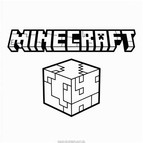 Kleurplaat Minecraft Logo