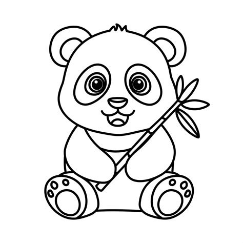 Kleurplaat Panda