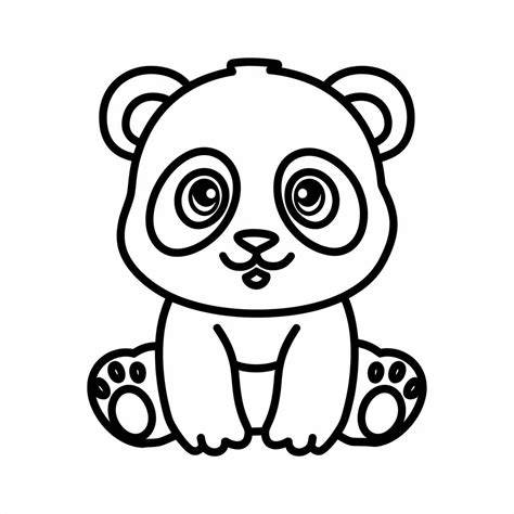Kleurplaat Pandabeer