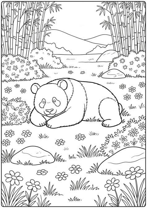 Kleurplaat Pandabeertjes