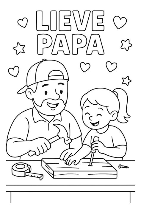 Kleurplaat Papa