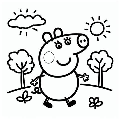 Kleurplaat Peppa