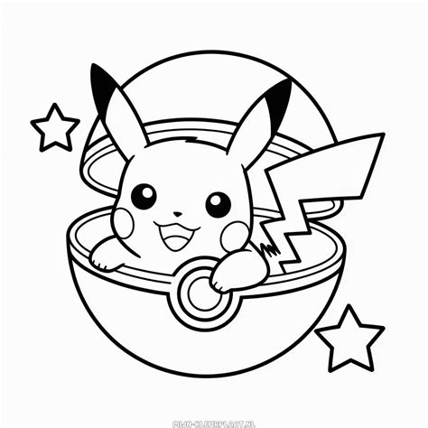 Kleurplaat Pikachu
