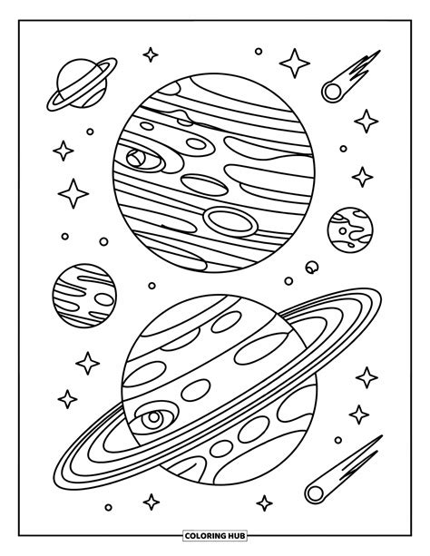 Kleurplaat Planeten