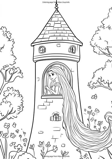 Kleurplaat Rapunzel