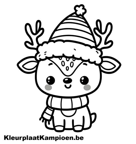 Kleurplaat Rendier