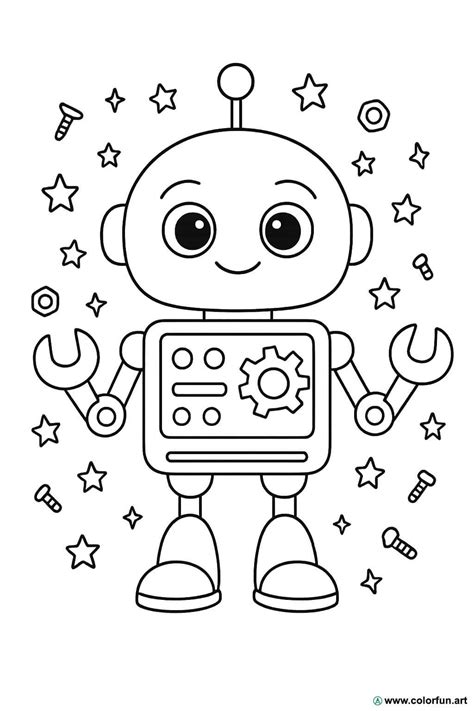 Kleurplaat Robot