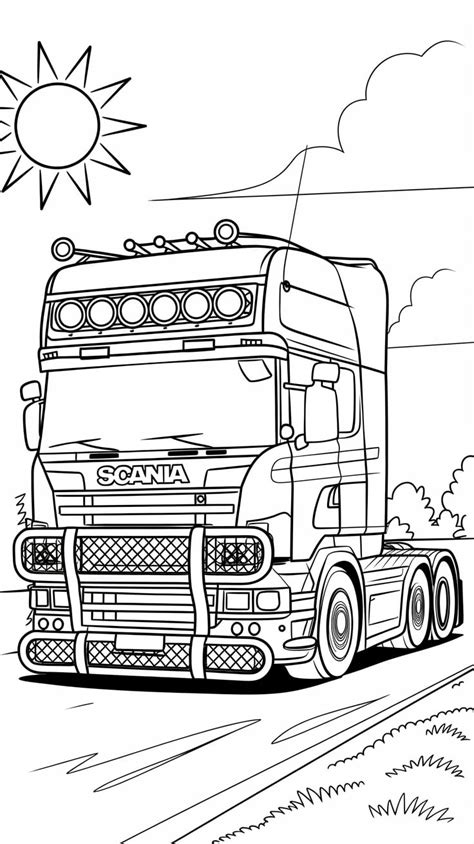 Kleurplaat Scania