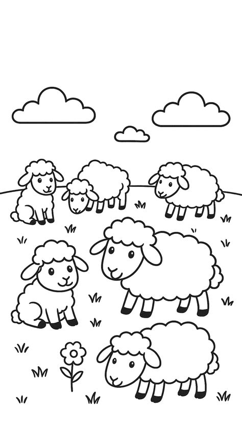 Kleurplaat Schaap