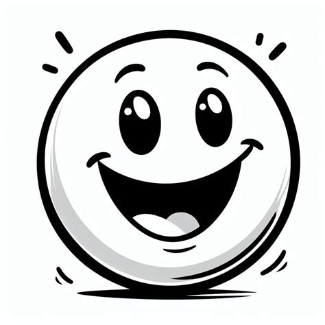 Kleurplaat Smiley Blij