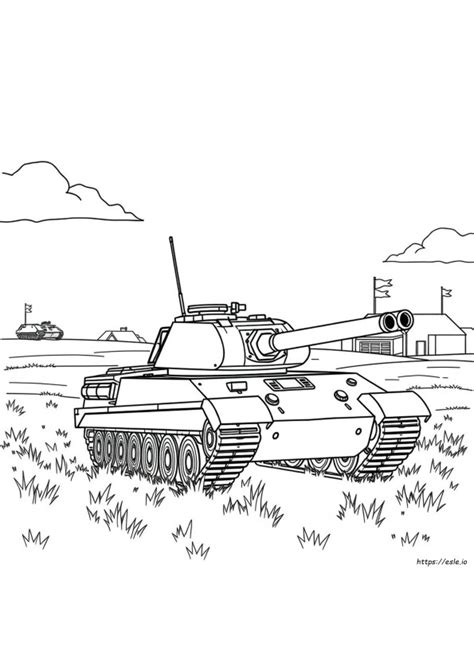 Kleurplaat Tank