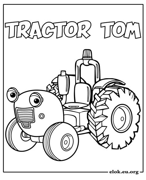 Kleurplaat Tractor Tom