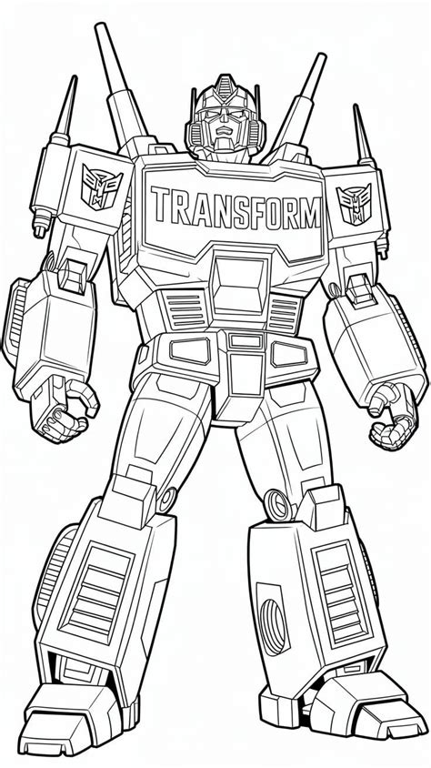 Kleurplaat Transformers Auto