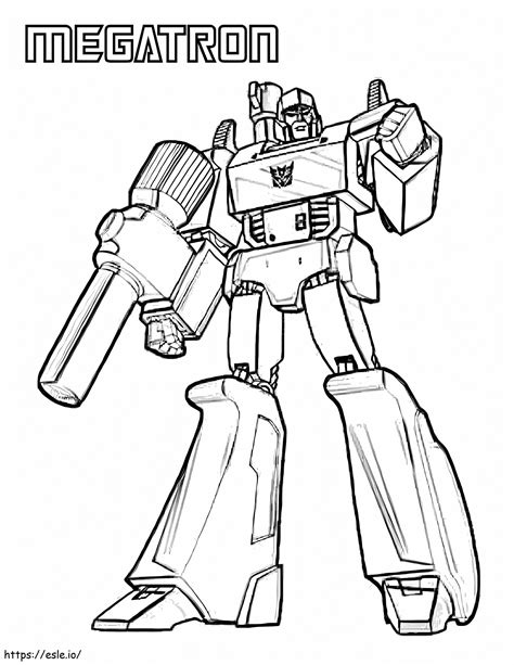 Kleurplaat Transformers Megatron