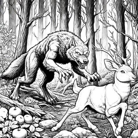 Kleurplaat Weerwolf